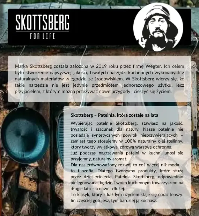 SKOTTSBERG | CAST IRON | Garnek 5,5 l z pokrywką 28 cm ŻELIWNY