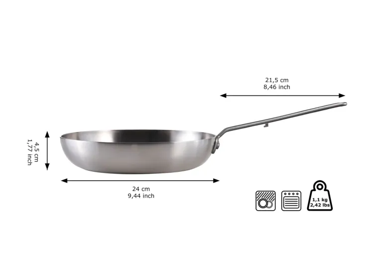 SKOTTSBERG | STAINLESS STEEL | Patelnia 24 cm STAL NIERDZEWNA