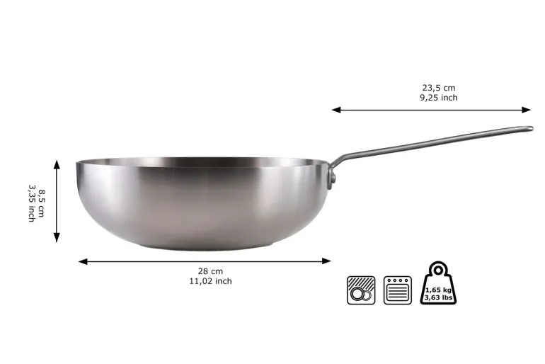 SKOTTSBERG | STAINLESS STEEL | Wok 28 cm STAL NIERDZEWNA