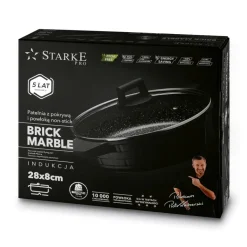 STARKE PRO BRICK MARBLE PATELNIA Z/P 28X8 CM. KRÓT. UCH.