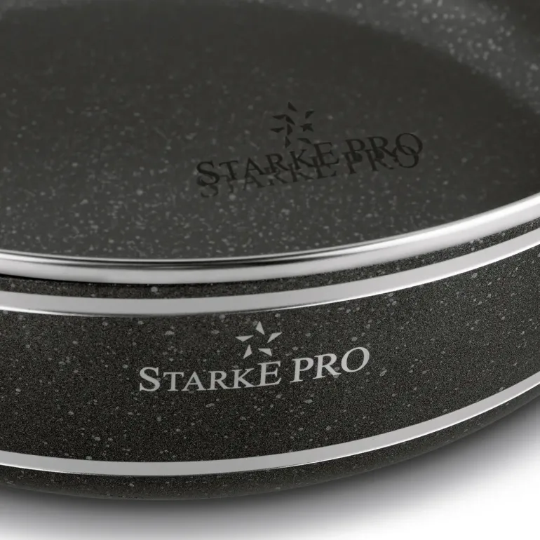 STARKE PRO CELEBRITY MARBLE Patelnia głęboka 28 cm + pokrywka / non-stick / indukcja