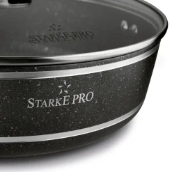 STARKE PRO CELEBRITY MARBLE Patelnia głęboka 24 cm + pokrywka / non-stick / indukcja
