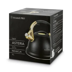 STARKE PRO CZAJNIK ASTERIA II 3L CZARNY MAT + ZŁOTE ELEMENTY INDUKCJA
