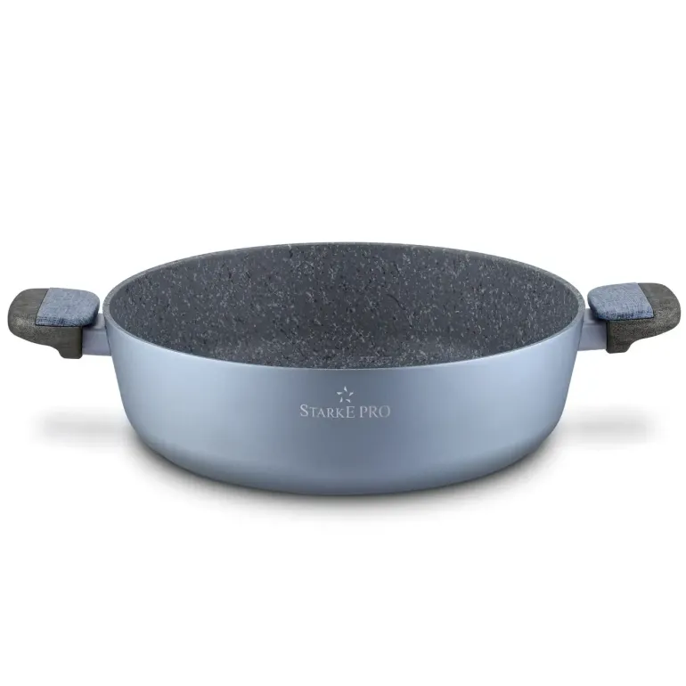 STARKE PRO DOUBLE Patelnia 28 cm z pokrywką / dwa uchwyty / non-stick / indukcja