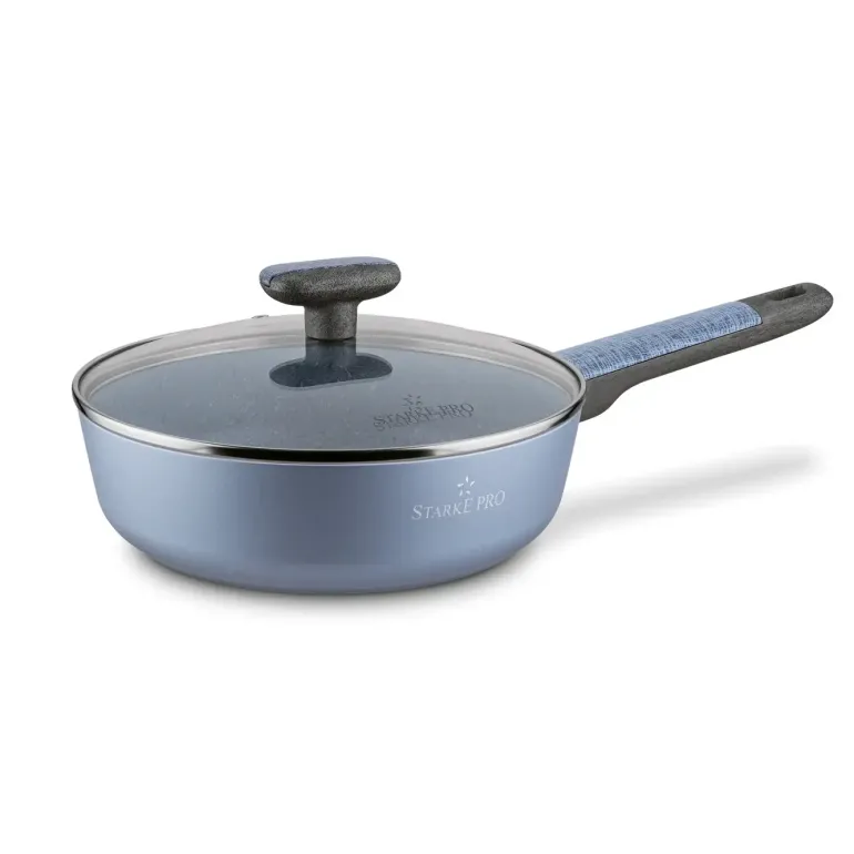STARKE PRO DOUBLE Patelnia głęboka 24 cm z pokrywką / non-stick / indukcja