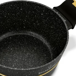 STARKE PRO GOLDEN MARBLE Zestaw garnków 10 el z pokrywkami / non-stick / indukcja