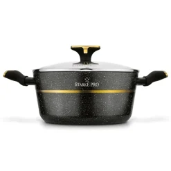 STARKE PRO GOLDEN MARBLE Zestaw garnków 10 el z pokrywkami / non-stick / indukcja