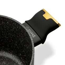 STARKE PRO GOLDEN MARBLE Zestaw garnków 10 el z pokrywkami / non-stick / indukcja