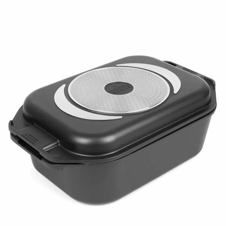 STARKE PRO HECTOR Brytfanna 7,5 l z aromatyzerem z pokrywą grillową 2,8 l / aluminium