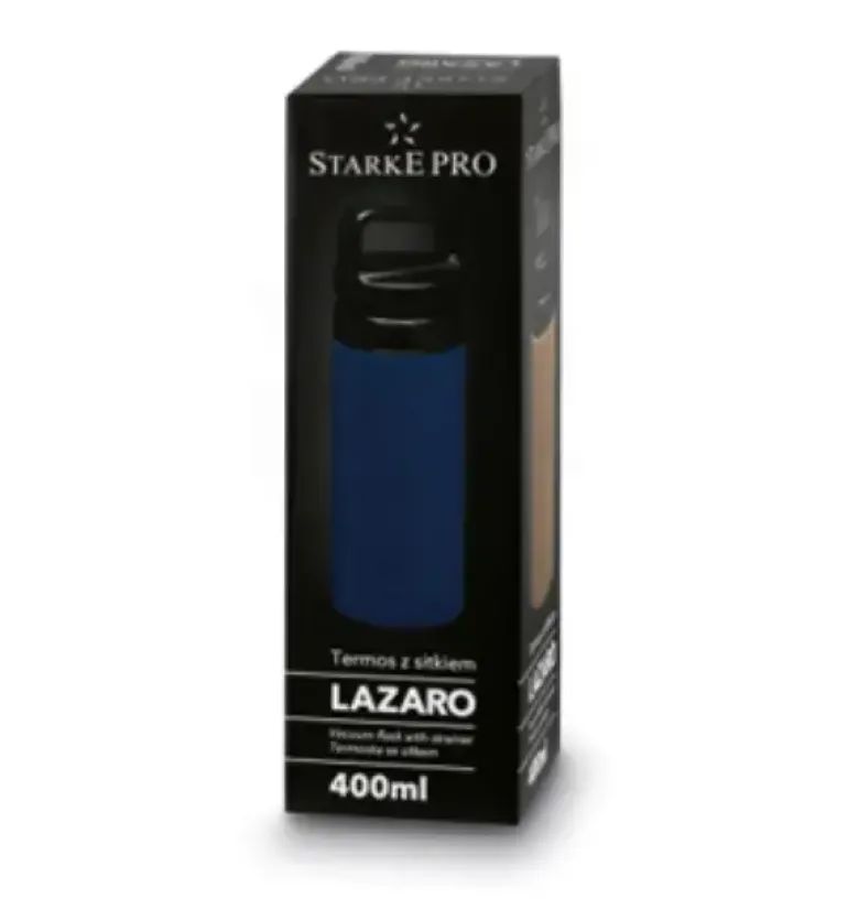 STARKE PRO LAZARO BUTELKA TERMICZNA Z SITKIEM 400ML GRANATOWA