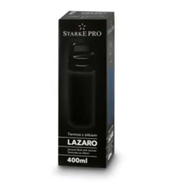 STARKE PRO LAZARO BUTELKA TERMICZNA Z SITKIEM 400ML CZARNA