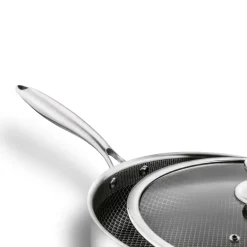 STARKE PRO LINESTA STEEL PATELNIA 28X8 CM Z POKRYWKĄ SREBRNA NIERDZEWNA