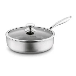 STARKE PRO LINESTA STEEL PATELNIA 28X8 CM Z POKRYWKĄ SREBRNA NIERDZEWNA