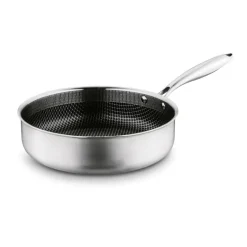 STARKE PRO LINESTA STEEL PATELNIA 28X8 CM Z POKRYWKĄ SREBRNA NIERDZEWNA