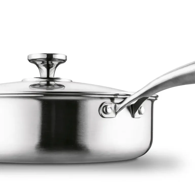 STARKE PRO LINESTA STEEL PATELNIA 28X8 CM Z POKRYWKĄ SREBRNA NIERDZEWNA