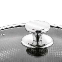 STARKE PRO LINESTA STEEL PATELNIA 28X8 CM Z POKRYWKĄ SREBRNA NIERDZEWNA