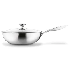 STARKE PRO LINESTA STEEL WOK 30X9 CM Z POKRYWKĄ SREBRNY NIERDZEWNY
