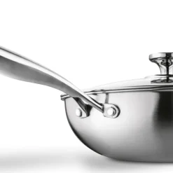 STARKE PRO LINESTA STEEL WOK 30X9 CM Z POKRYWKĄ SREBRNY NIERDZEWNY