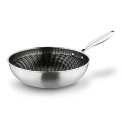 STARKE PRO LINESTA STEEL WOK 30X9 CM Z POKRYWKĄ SREBRNY NIERDZEWNY