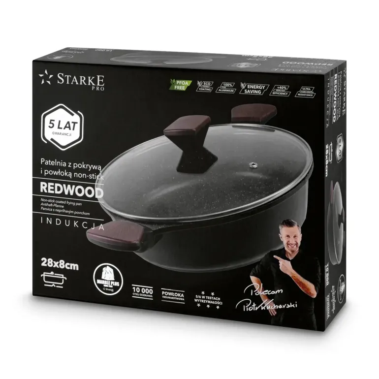 STARKE PRO REDWOOD PATELNIA Z/P KRÓT. UCH.28X8CM