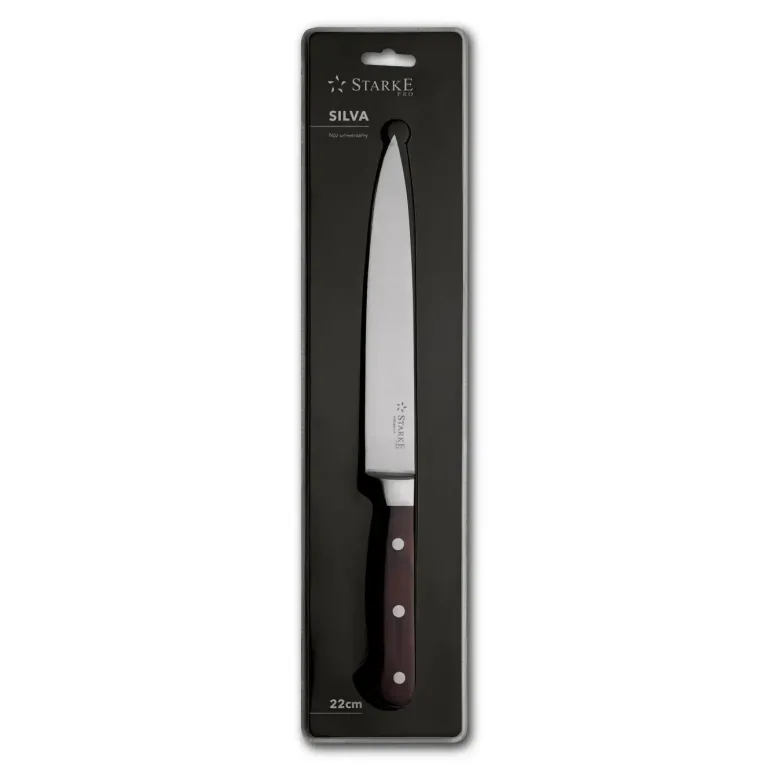 STARKE PRO SILVIA Nóż kuchenny 22 cm / uniwersalny / drewniana rękojeść