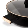 STARKE PRO STARLET PATELNIA KRÓT. UCH. Z POKRYWKĄ BLACK 28X8CM