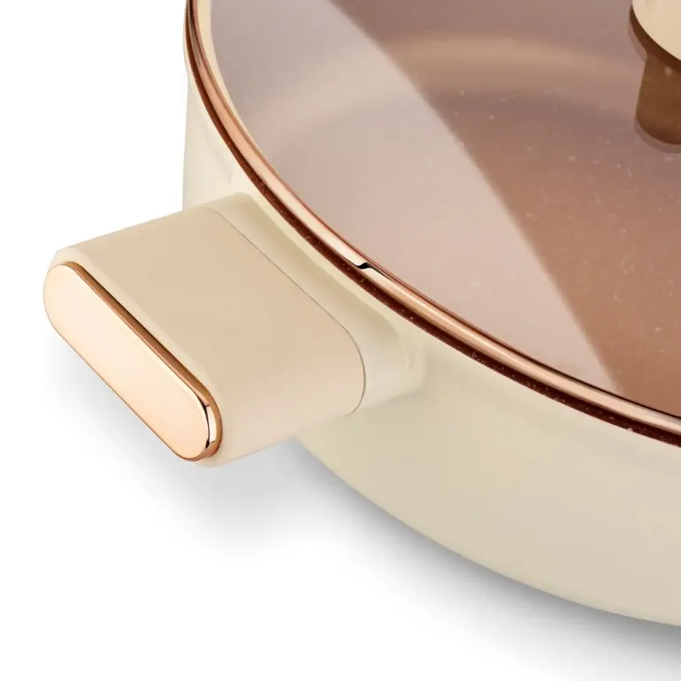 STARKE PRO STARLET PATELNIA KRÓT. UCH. Z POKRYWKĄ BEIGE 28X8CM