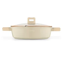 STARKE PRO STARLET PATELNIA KRÓT. UCH. Z POKRYWKĄ BEIGE 28X8CM