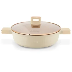 STARKE PRO STARLET PATELNIA KRÓT. UCH. Z POKRYWKĄ BEIGE 28X8CM