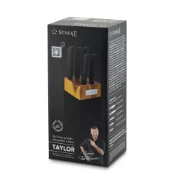 STARKE PRO TAYLOR KPL.NOŻY W BLOKU AKACJOWYM 6ELEM.