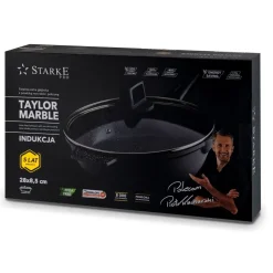 STARKE PRO TAYLOR MARBLE Patelnia głęboka z pokrywką 28 cm / Greblon® C3