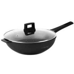 STARKE PRO TAYLOR MARBLE Wok z pokrywką 32 cm / Greblon C3