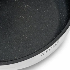 STARKE PRO TREVISO Patelnia 24 cm + pokrywka / Greblon® C3+ / indukcja / stal nierdzewna