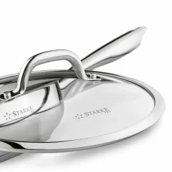 STARKE PRO TREVISO Patelnia 24 cm + pokrywka / Greblon® C3+ / indukcja / stal nierdzewna