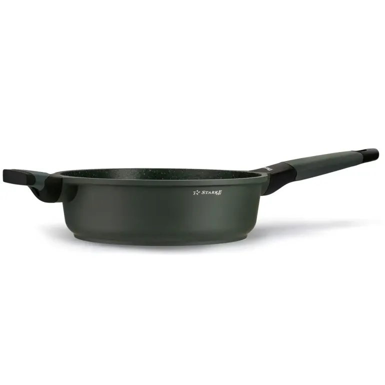 STARKE PRO VIRIDI Patelnia głęboka 24 cm z pokrywką / Greblon® C3