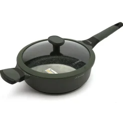 STARKE PRO VIRIDI Patelnia głęboka 24 cm z pokrywką / Greblon® C3