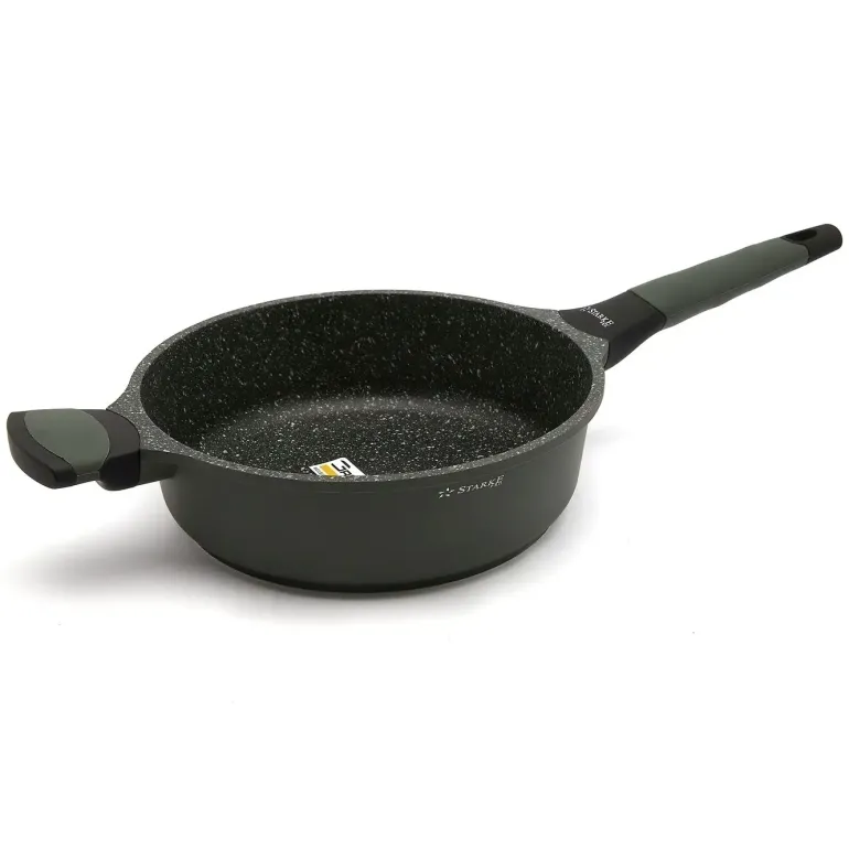 STARKE PRO VIRIDI Patelnia głęboka 24 cm z pokrywką / Greblon® C3