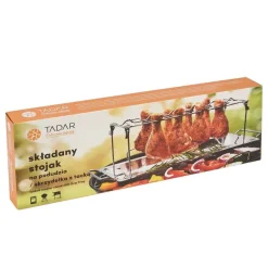 TADAR BBQ Stojak z tacką do pieczenia / grillowania mięsa z podudzia i skrzydełek