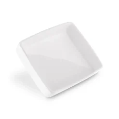 TADAR CERAMIC Maselniczka porcelanowa 16,5 x 12 cm / z pokrywką / biała