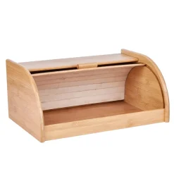 TADAR Chlebak bambusowy 27x40x18 cm / jasne drewno