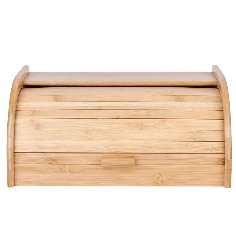 TADAR Chlebak bambusowy 27x40x18 cm / jasne drewno