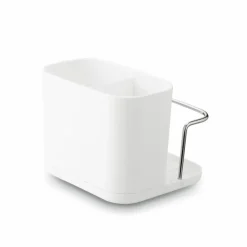 TADAR CLEAN OCIEKACZ NA SZTUĆCE BIAŁY 2 KOMORY Z PODSTAWKĄ 13,5x12x10,8 CM