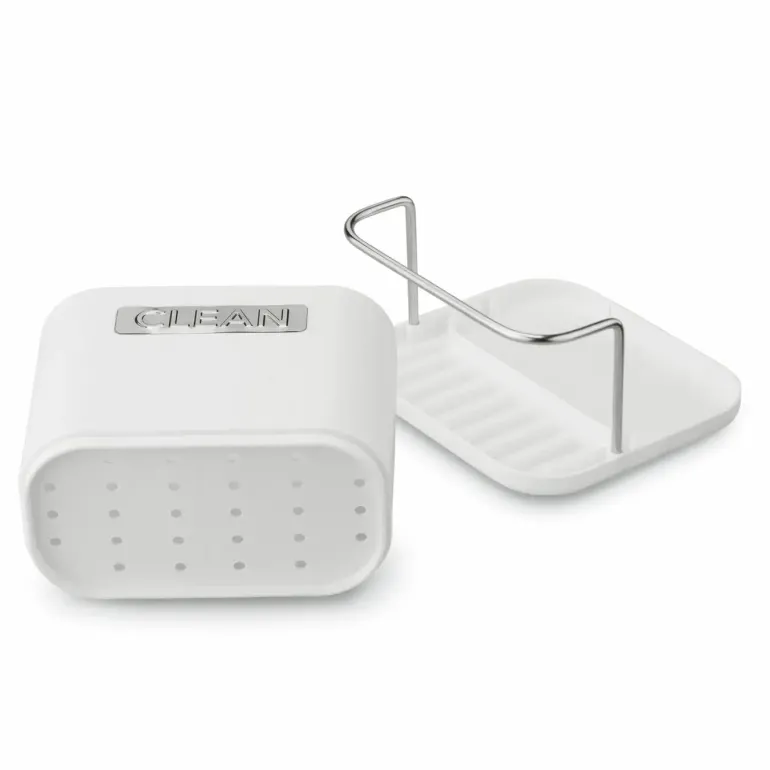 TADAR CLEAN OCIEKACZ NA SZTUĆCE BIAŁY 2 KOMORY Z PODSTAWKĄ 13,5x12x10,8 CM