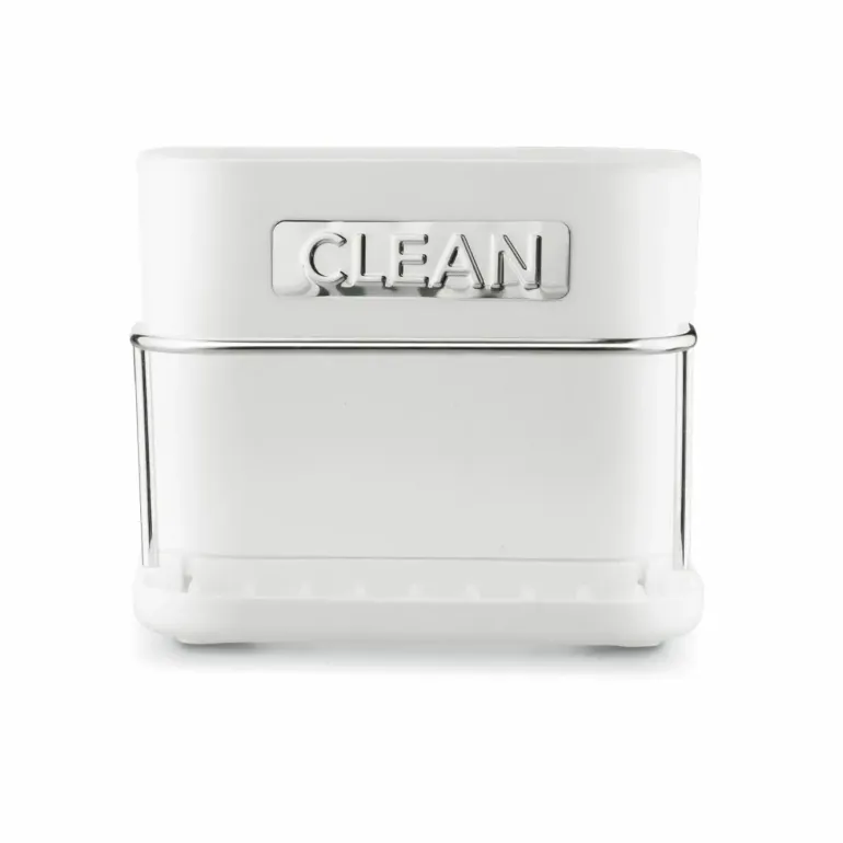 TADAR CLEAN OCIEKACZ NA SZTUĆCE BIAŁY 2 KOMORY Z PODSTAWKĄ 13,5x12x10,8 CM