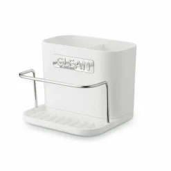 TADAR CLEAN OCIEKACZ NA SZTUĆCE BIAŁY 2 KOMORY Z PODSTAWKĄ 13,5x12x10,8 CM