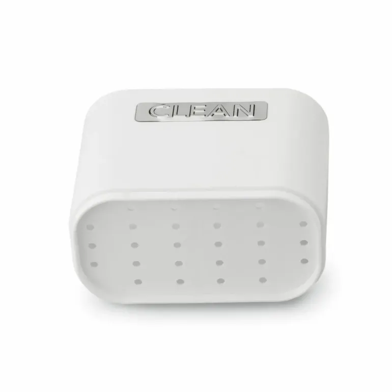 TADAR CLEAN OCIEKACZ NA SZTUĆCE BIAŁY 2 KOMORY Z PODSTAWKĄ 13,5x12x10,8 CM
