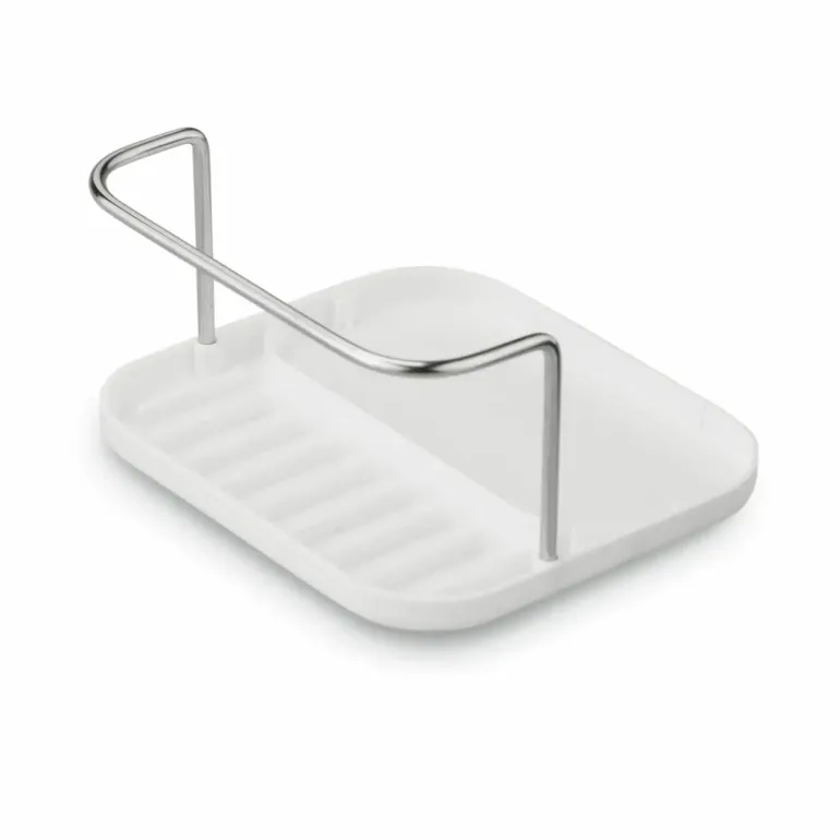 TADAR CLEAN OCIEKACZ NA SZTUĆCE BIAŁY 2 KOMORY Z PODSTAWKĄ 13,5x12x10,8 CM