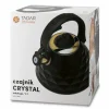TADAR CRYSTAL Czajnik ze stali nierdzewnej 3 l / gaz / indukcja / czarny mat / złote detale