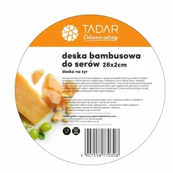 TADAR Drewniana deska do serów 28 x 2 cm / drewno bambusowe