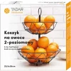 TADAR Dwupoziomowy koszyk na owoce / metalowy, czarny